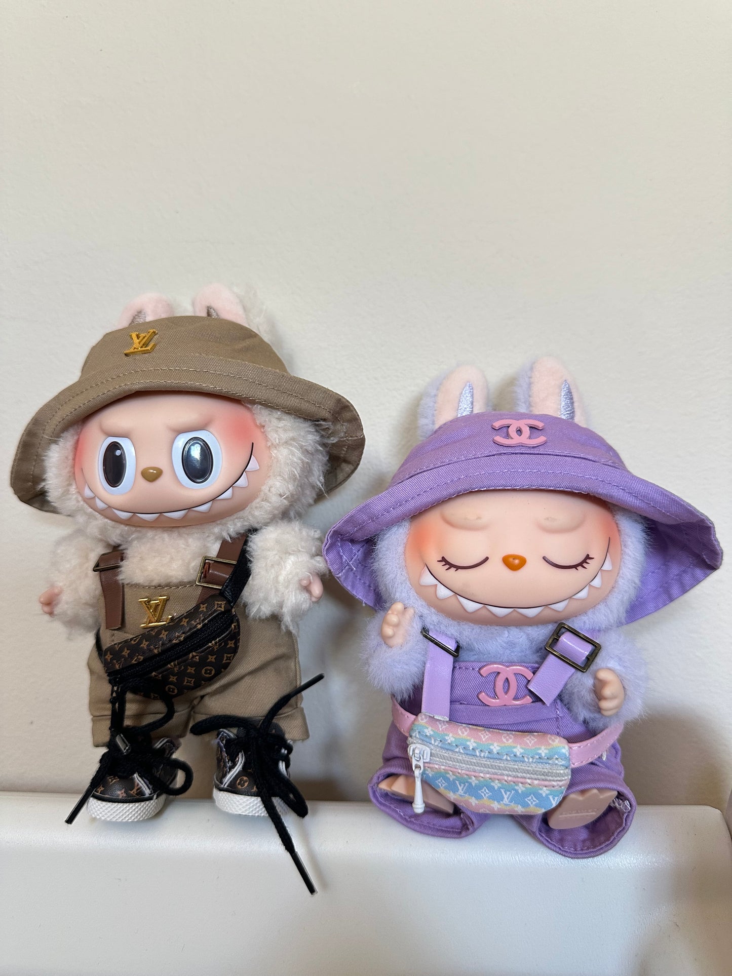 Labubu Chanel Designer clothes - Purple Overalls