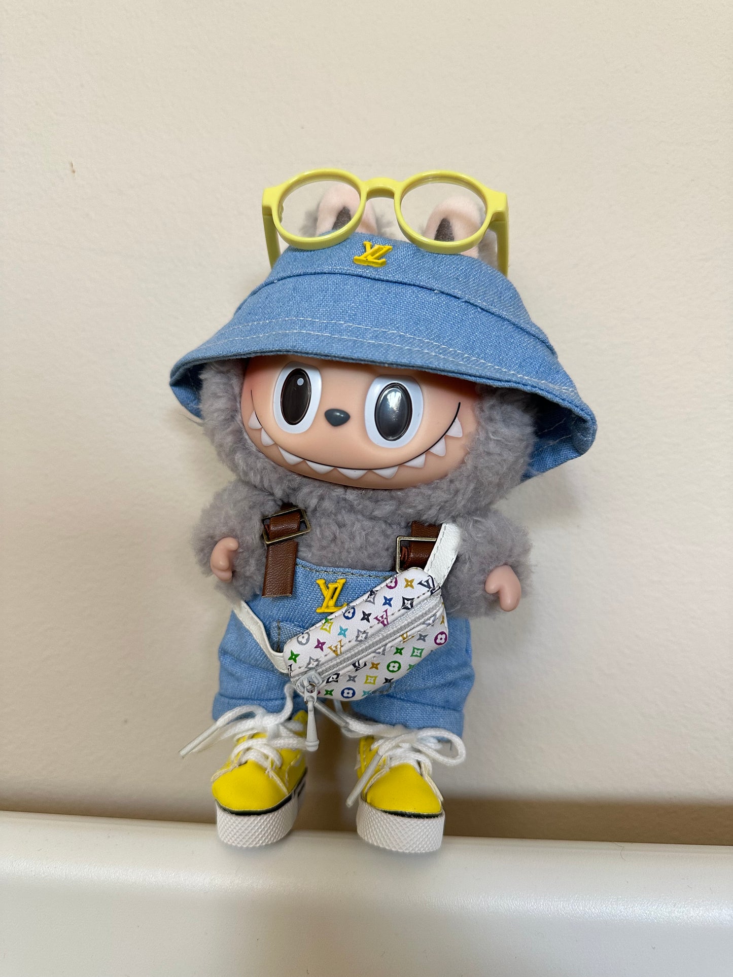 Labubu LV Designer Clothes - Blue Denim