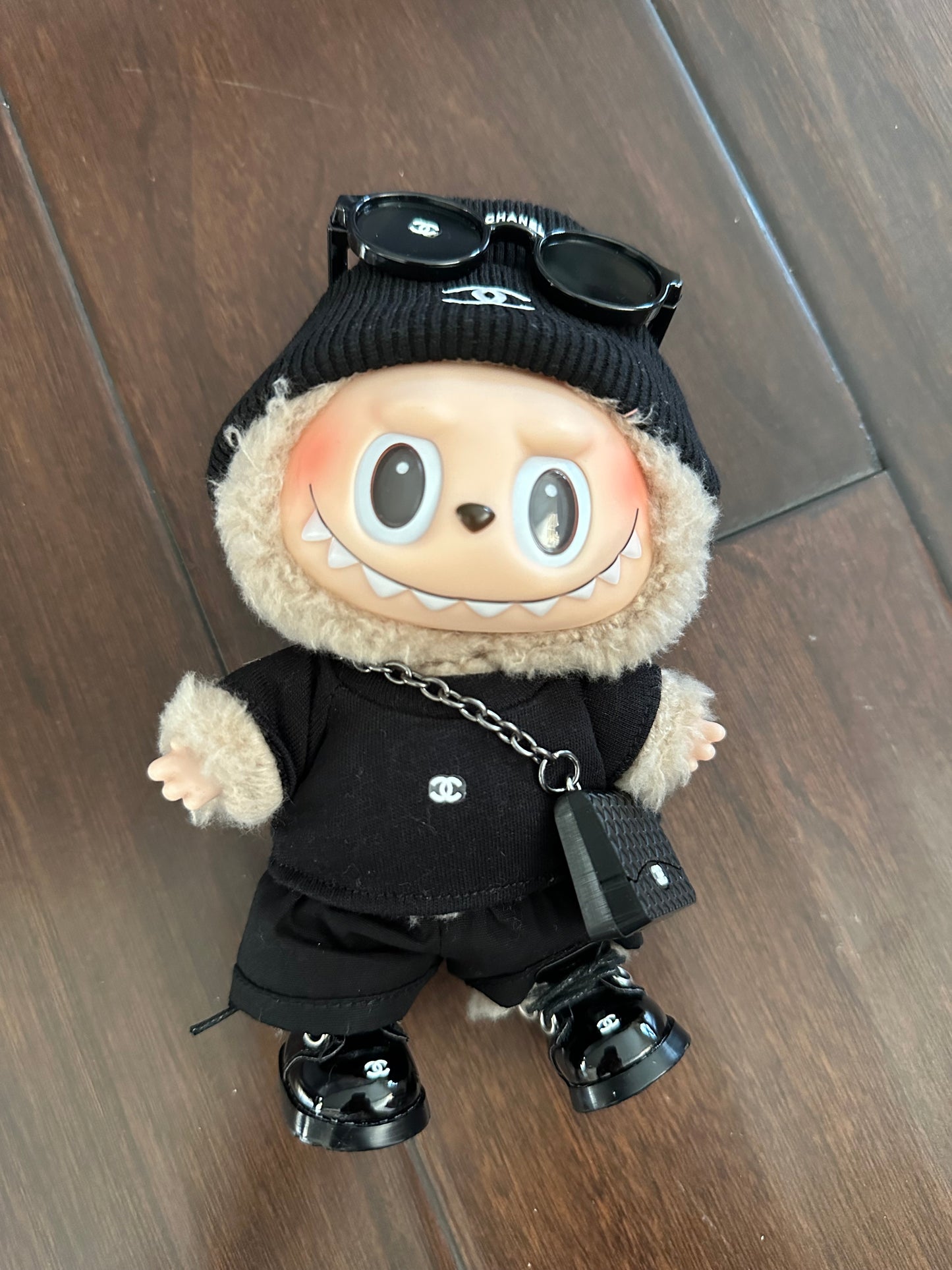 Labubu Chanel Designer clothes - Black outfit
