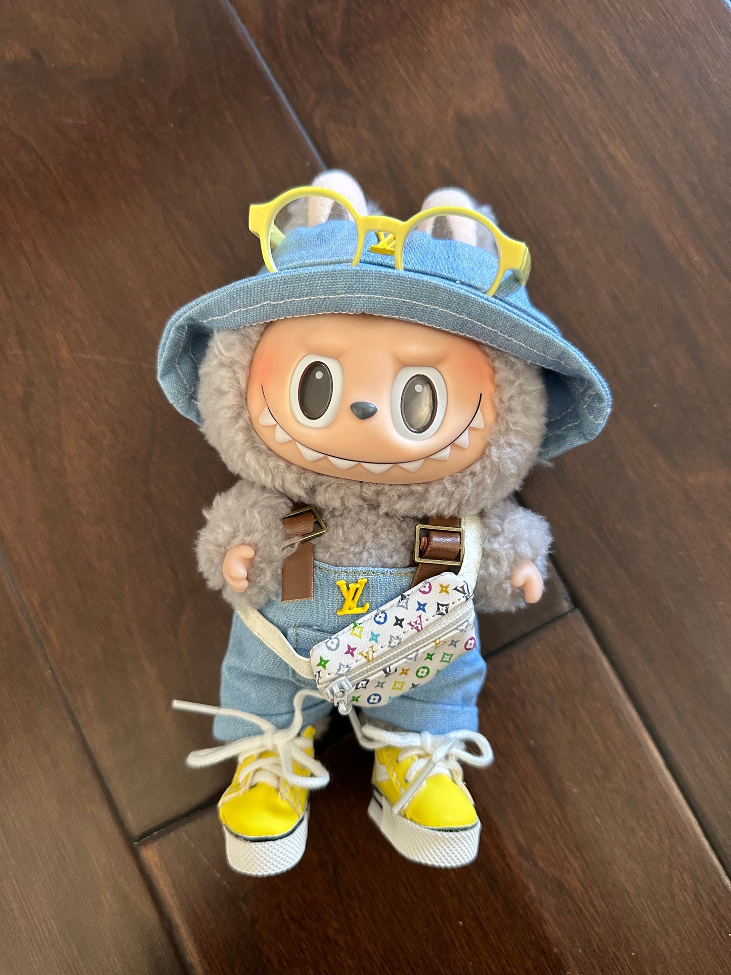 Labubu LV Designer Clothes - Blue Denim
