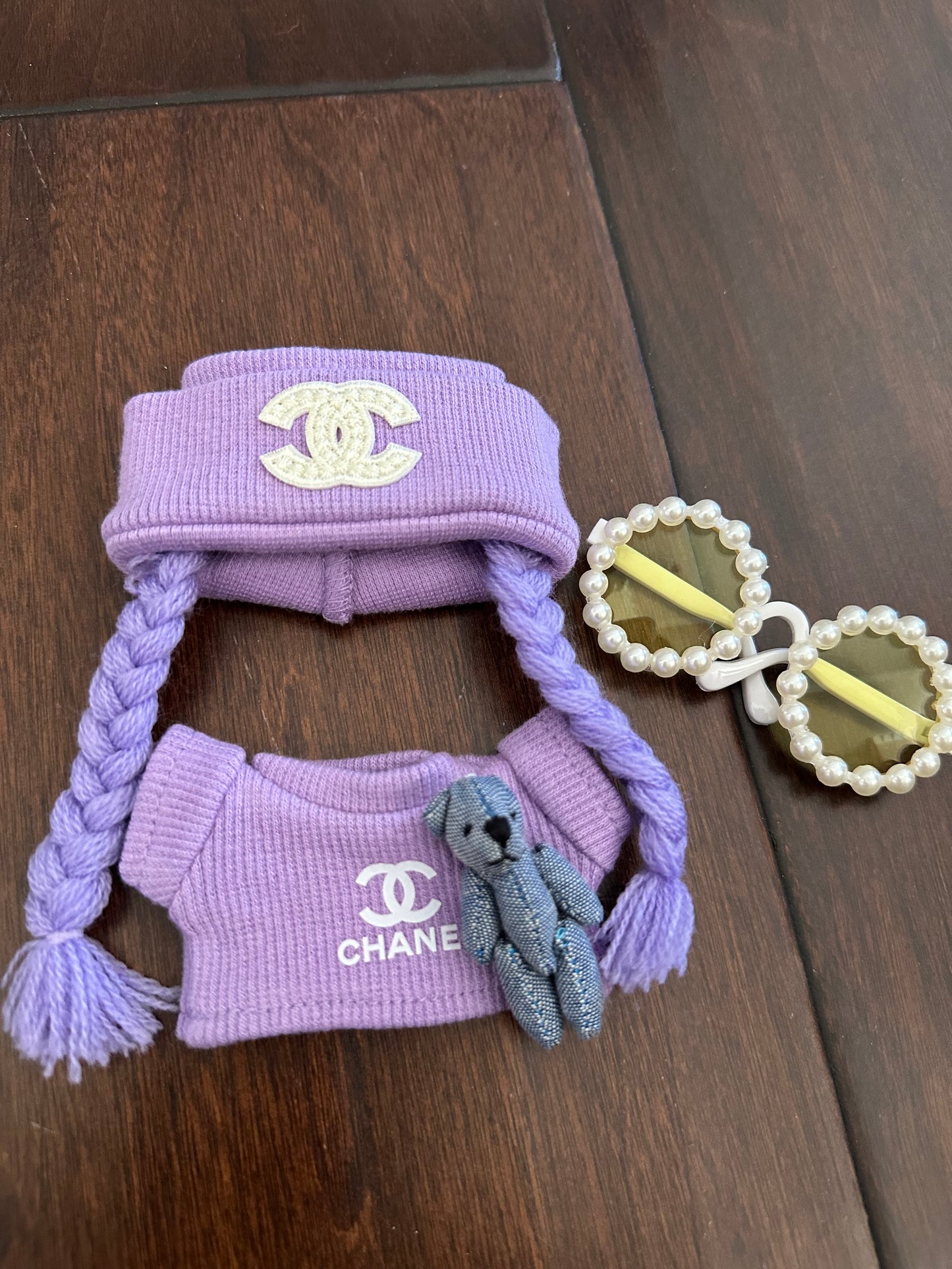 Labubu Chanel Designer clothes - Purple Braid Outfit