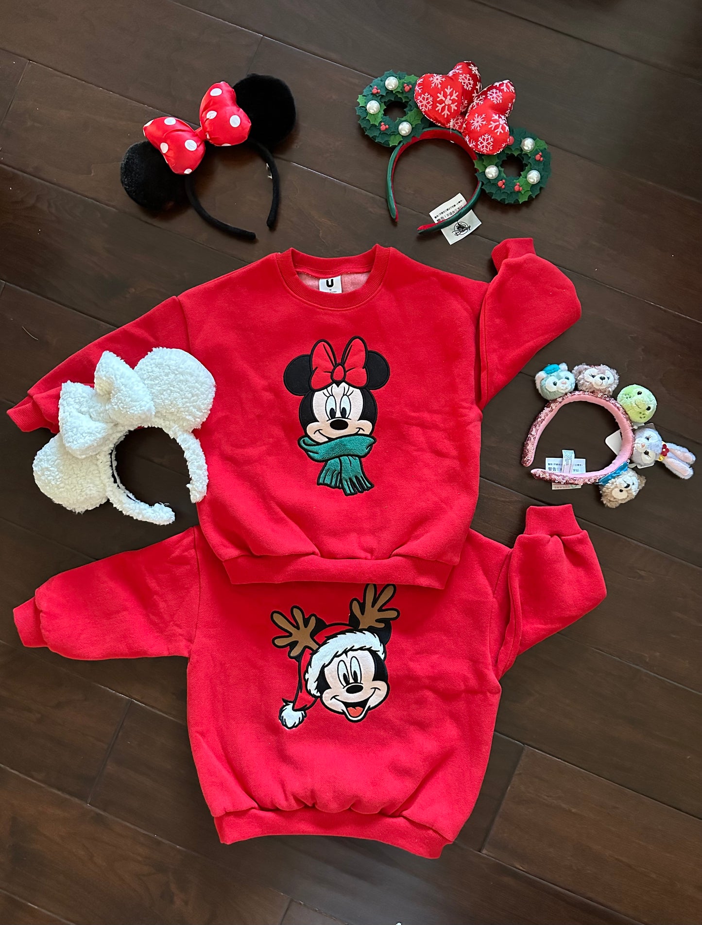 Christmas Mickey and Minnie sweatshirt KIDS CREWNECK