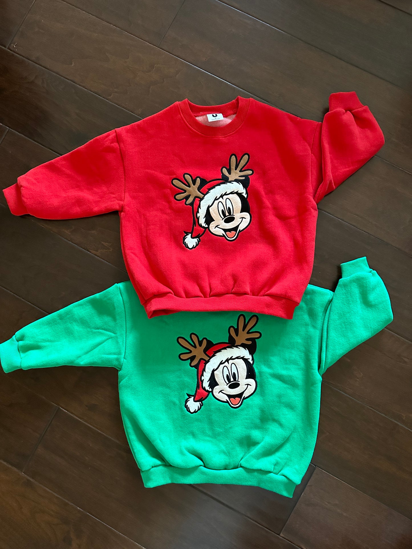 Christmas Mickey and Minnie sweatshirt KIDS CREWNECK