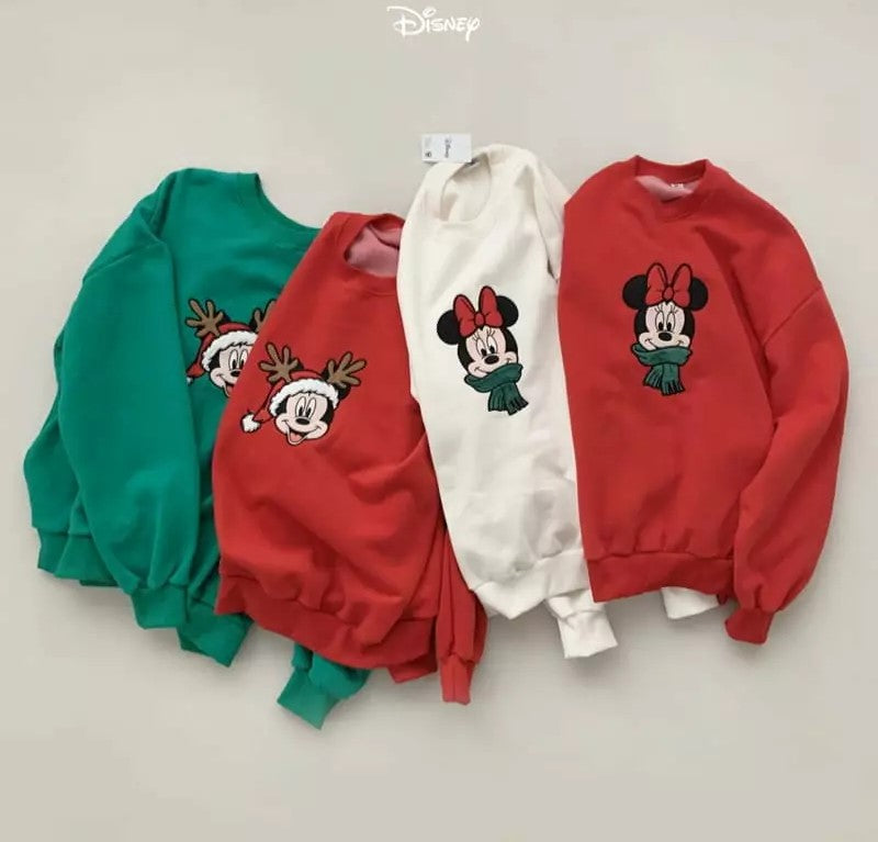 Christmas Mickey and Minnie sweatshirt ADULT CREWNECK