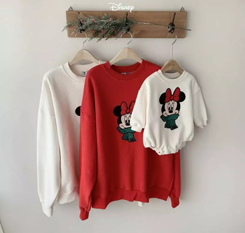 Christmas Mickey and Minnie sweatshirt BUBBLE ONESIE