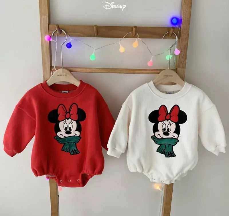 Christmas Mickey and Minnie sweatshirt BUBBLE ONESIE