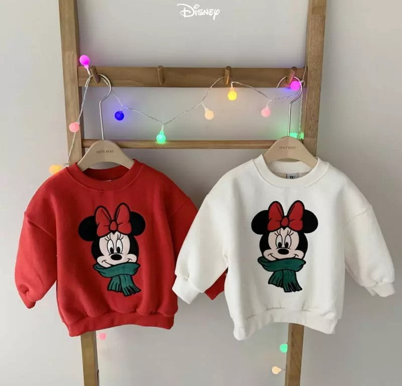 Christmas Mickey and Minnie sweatshirt KIDS CREWNECK