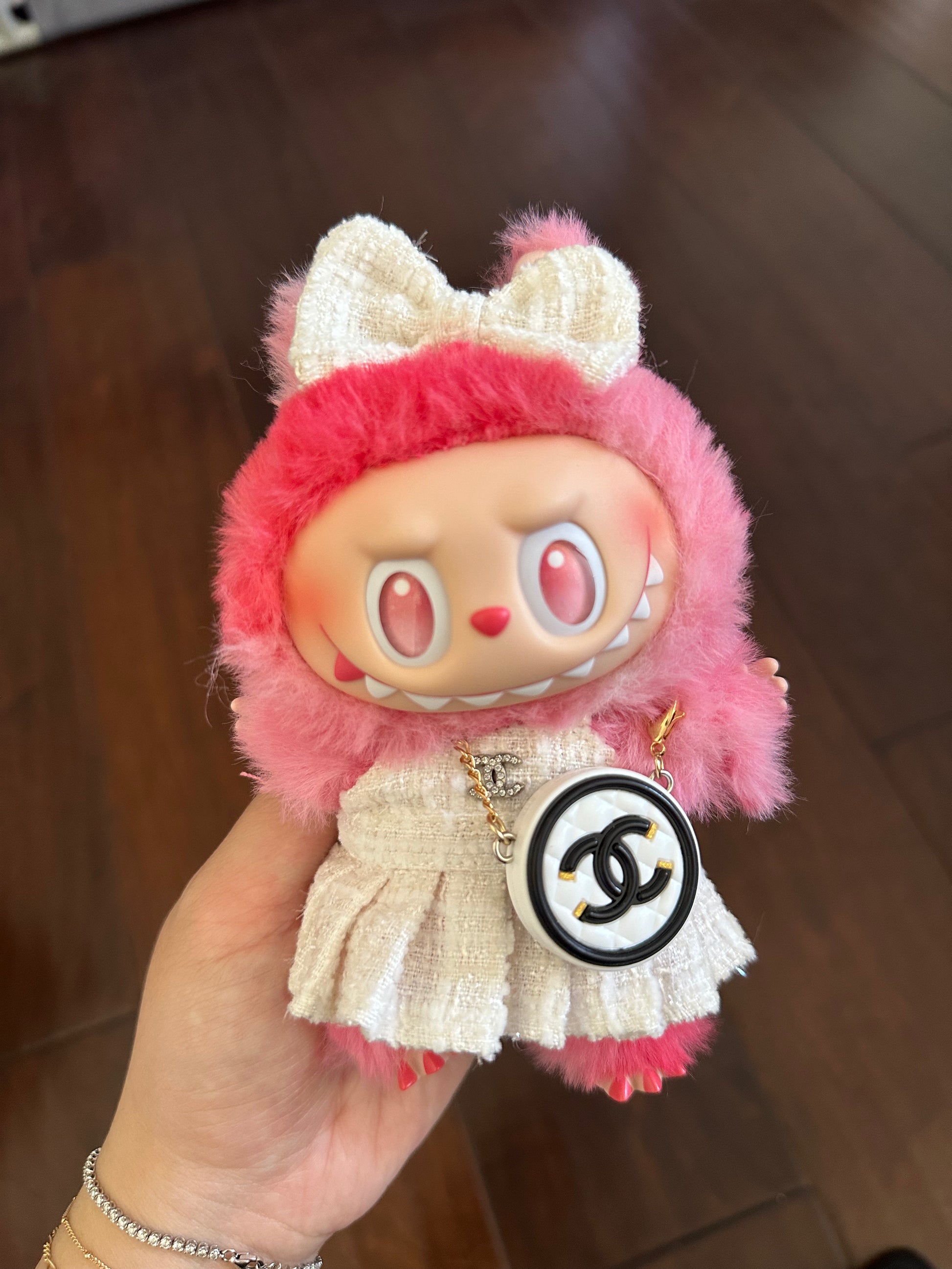 labubu dressed in designer Labubu Designer-Style Cool Utility Outfit In Kawaii Shop